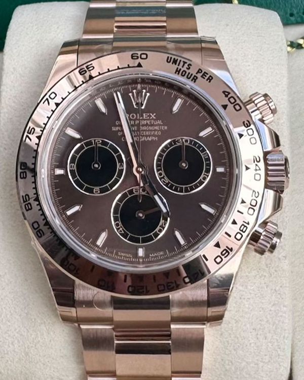 2026 Rolex Cosmograph Daytona 40MM Black Dial Rose Gold Oyster Bracelet (126505)