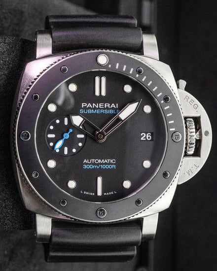 2022 Panerai Submersible 42MM Black Dial Rubber Strap (PAM00683)