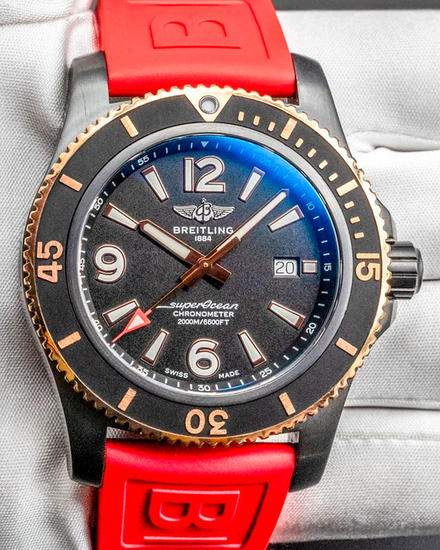 2024 Breitling Superocean 46MM Black Dial Rubber Strap (U17368221B1S1)