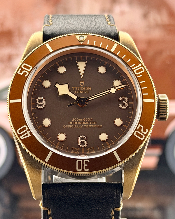 No Reserve - Tudor Black Bay Bronze 43MM Brown Dial Leather Strap (79250BB)