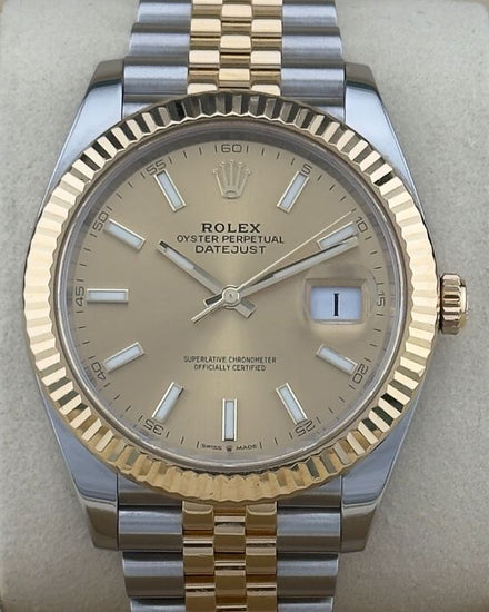 2021 Rolex Datejust 41MM Champagne Dial Two-Tone Jubilee Bracelet (126333)