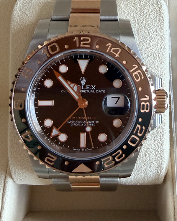 2021 Rolex GMT-Master II "Rootbeer" 40MM Black Dial Two-Tone Oyster Bracelet (126711CHNR)