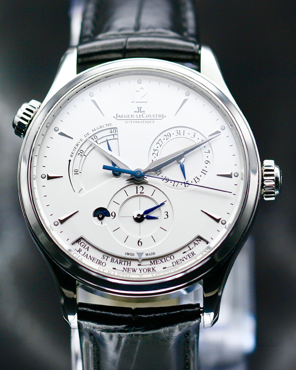2018 Jaeger-LeCoultre Master Geographic 39MM Silver Dial Leather Strap (Q1428421)