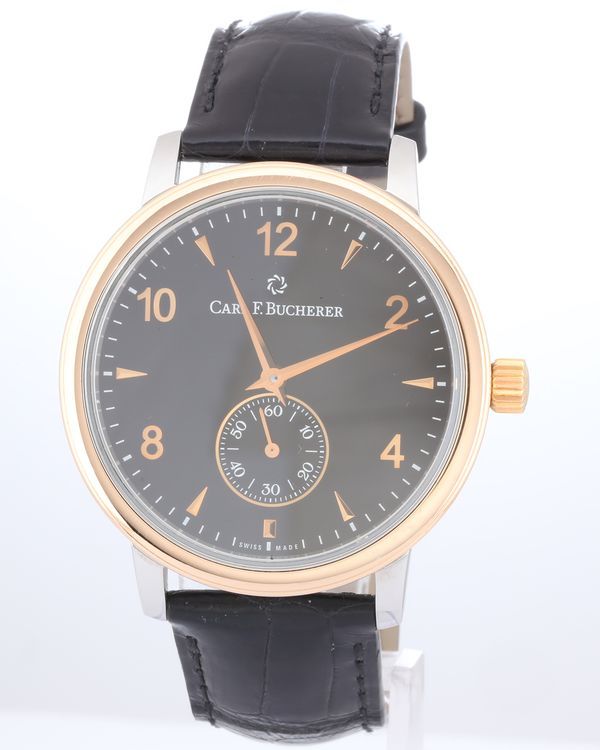 Carl F. Bucherer Adamavi 39MM Black Dial Leather Strap (00.10316.07.26.01)