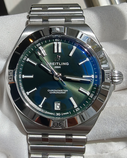 2026 Breitling Chronomat 40MM Green Dial Steel Bracelet (AB3114101L1A1)