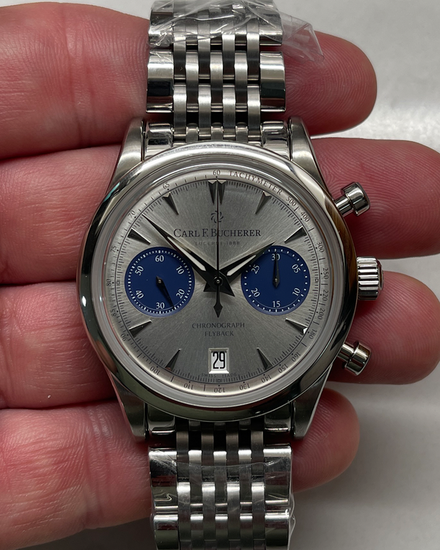2026 Carl F. Bucherer Manero Flyback 40MM Silver Dial Steel Bracelet (00.10927.08.13.23)