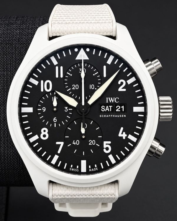 2022 IWC Schaffhausen Pilot Chronograph Top Gun "Lake Tahoe" 44MM Black Dial Rubber Strap (IW389105)