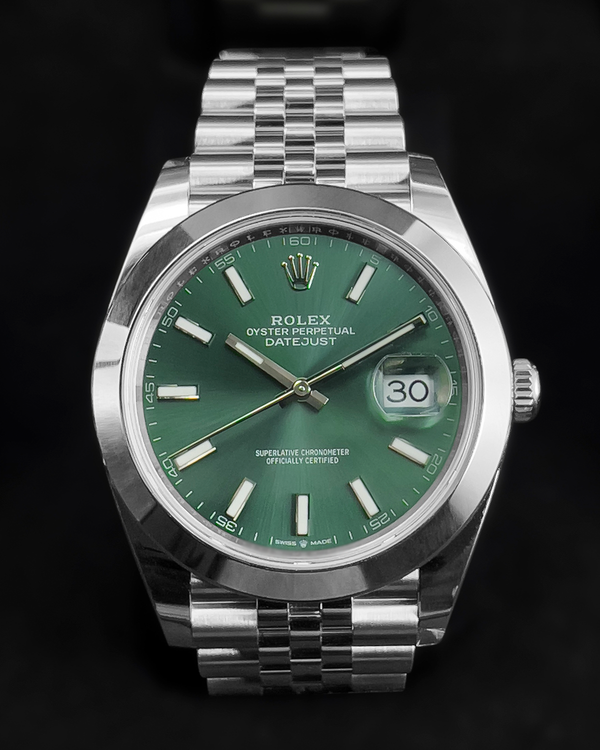No Reserve - 2026 Rolex Datejust 41MM Green Dial Jubilee Bracelet (126300)