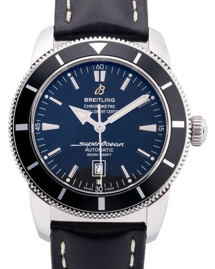 2017 Breitling Superocean Heritage 46MM Black Dial Leather Strap (A17320)