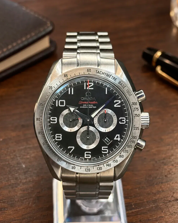 No Reserve - 2020 Omega Speedmaster Broad Arrow 44MM Black Dial Steel Bracelet (321.10.44.50.01.001)