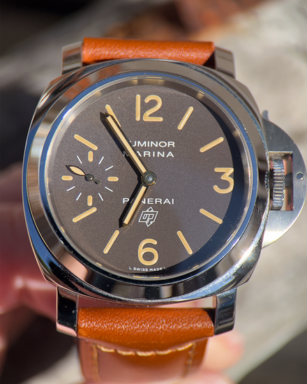 2018 Panerai Luminor Marina Logo L.E. 44MM Brown Dial Leather Strap (PAM00632)