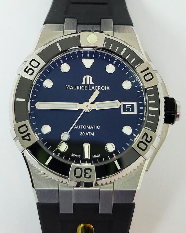 Maurice Lacroix Aikon Automatic 38MM Black Dial Rubber Strap (AI6057-SSL20-330-2)