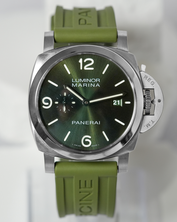 2025 Panerai Luminor Marina 44MM Green Dial Rubber Strap (PAM03325)