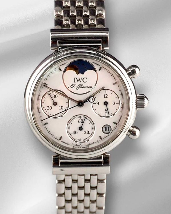 2002 IWC Schaffhausen Da Vinci 29MM Quartz White Dial Steel Bracelet (IW373606)
