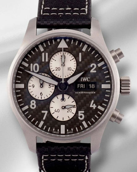 2021 IWC Schaffhausen Pilot "AMG Edition" 43MM Carbon Fiber Dial Leather Strap (IW377903)