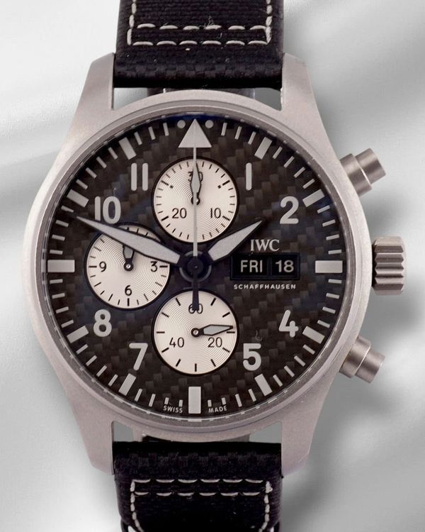 2021 IWC Schaffhausen Pilot "AMG Edition" 43MM Carbon Fiber Dial Leather Strap (IW377903)