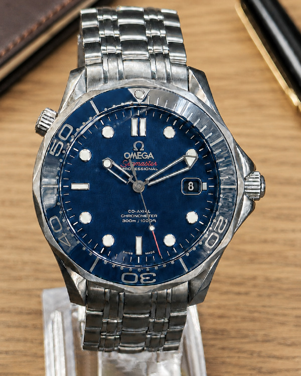 No Reserve - 2019 Omega Seamaster Diver 300M 41MM Blue Dial Steel Bracelet (212.30.41.20.03.001)