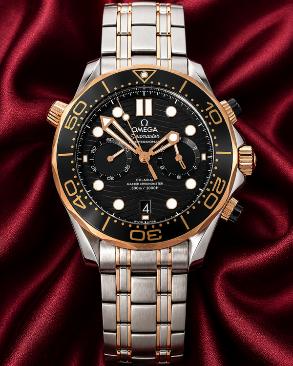 2024 Omega Seamaster Diver 300M Chronograph 44MM Black Dial Two-Tone Bracelet (210.20.44.51.01.001)
