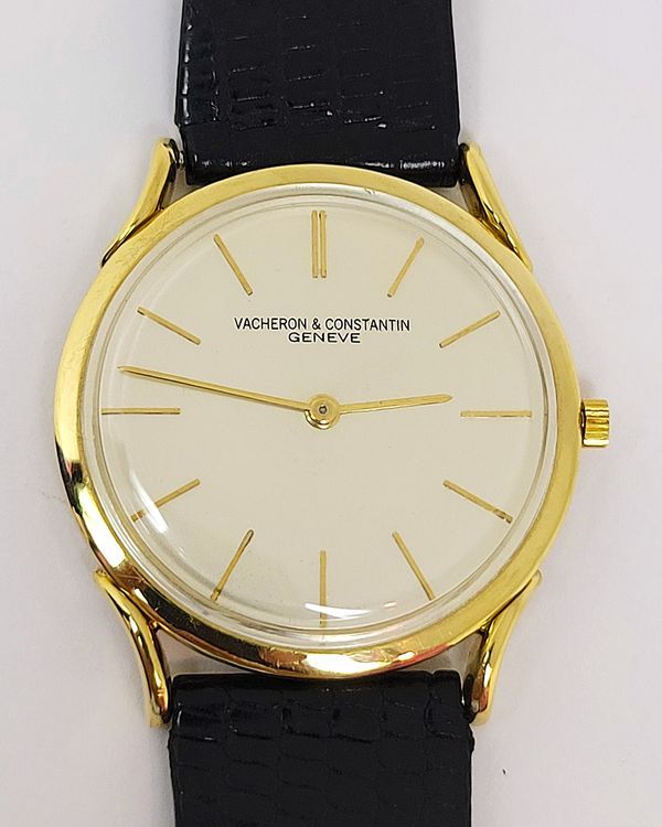 Vacheron Constantin Vintage 34MM White Dial Aftermarket Leather Strap (4961)