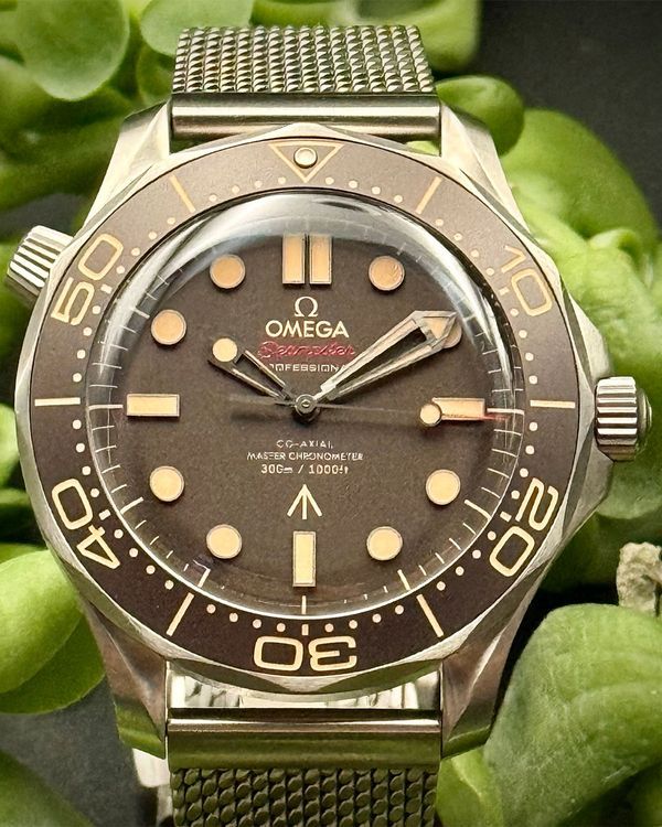 2025 Omega Seamaster Diver 300M 007 Edition 42MM Brown Dial Titanium Bracelet (210.90.42.20.01.001)