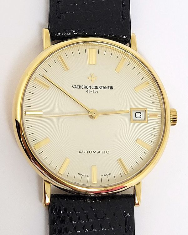 Vacheron Constantin Patrimony 35MM White Dial Aftermarket Leather Strap (42002/000J)