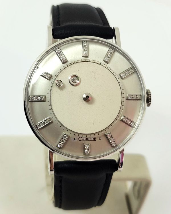Jaeger-LeCoultre Vintage 34MM Silver Dial Aftermarket Leather Strap (727-722-103D)