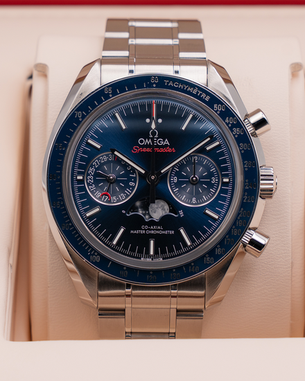 2024 Omega Speedmaster Moonphase 44.25MM Blue Dial Steel Bracelet (304.33.44.52.03.001)