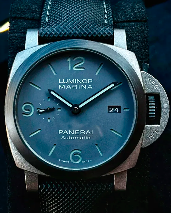 2021 Panerai Luminor Marina TuttoGrigio 44MM Grey Dial Textile Strap (PAM01662)