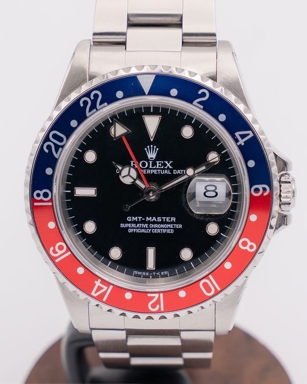 1998 Rolex GMT-Master "Pepsi" 40MM Black Dial Oyster Bracelet (16700)