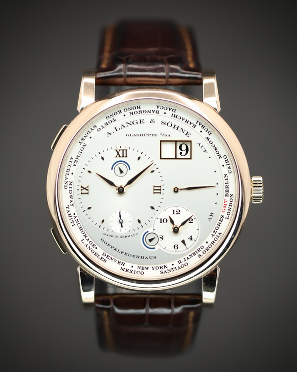 2010 A. Lange & Söhne Lange 1 Time Zone 41.9MM White Dial Leather Strap (116.032)