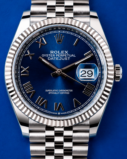 2026 Rolex Datejust 36MM Azzurro Blue Dial Jubilee Bracelet (126234)