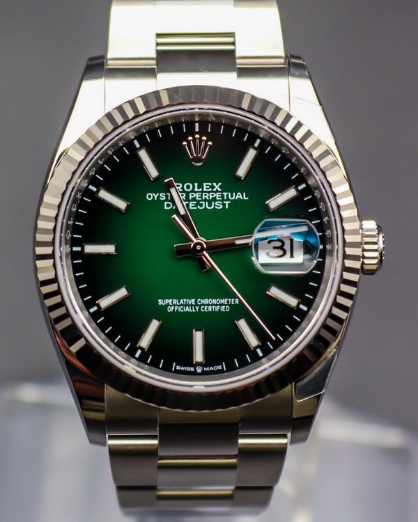 2026 Rolex Datejust 36MM Green "Ombré" Dial Oyster Bracelet (126234)