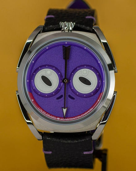 2025 Louis Erard X Konstantin Chaykin "Unfrogettable Purple" L.E. 40MM Purple Dial Leather Strap (85340AA02)