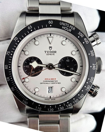 2021 Tudor Black Bay Chrono "Panda" 41MM White Dial Steel Bracelet (79360N)