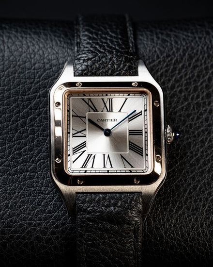 2021 Cartier Santos Dumont 31.4MM Quartz Silver Dial Leather Strap (W2SA0019)