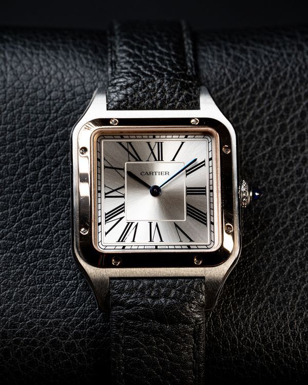 2021 Cartier Santos Dumont 31.4MM Quartz Silver Dial Leather Strap (W2SA0019)