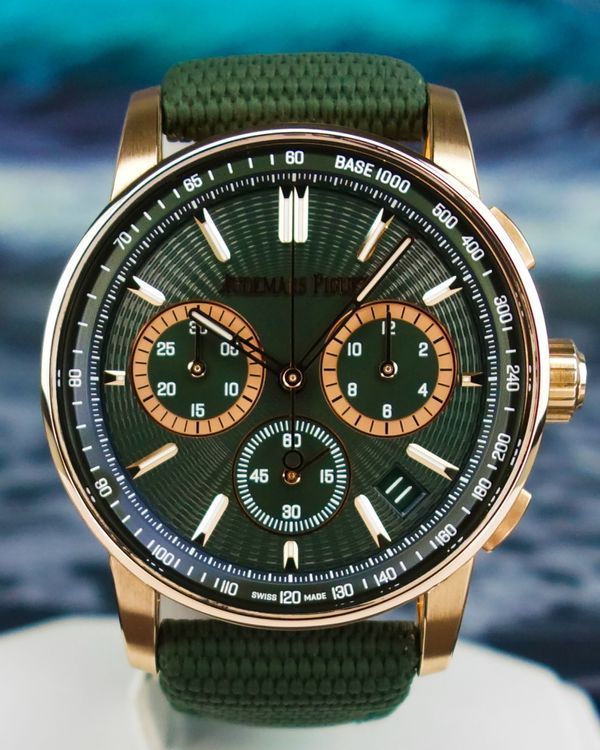 2024 Audemars Piguet Code 11.59 Chronograph 41MM Green Dial Textile Strap (26393OR.OO.A056KB.01)