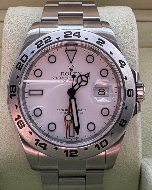 2019 Rolex Explorer II "Polar" 42MM White Dial Steel Bracelet (216570)
