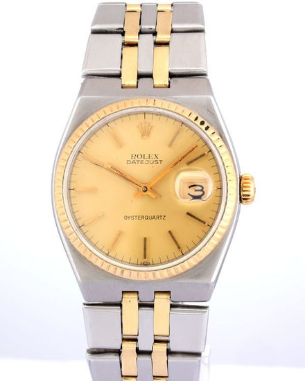 Rolex Datejust Oysterquartz 36MM Quartz Champagne Dial Two-Tone Oysterquartz Bracelet (17013)