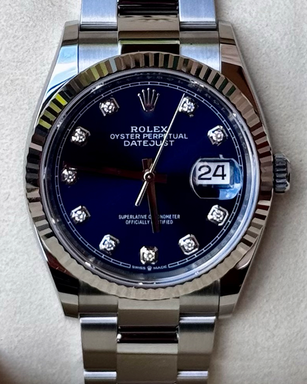2026 Rolex Datejust 36MM Blue Dial Oyster Bracelet (126234)