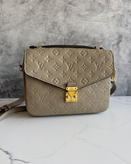 Louis Vuitton Bag Turtledove Monogram Empreinte Leather Gold Tone Hardware Leather Strap (Handbag)