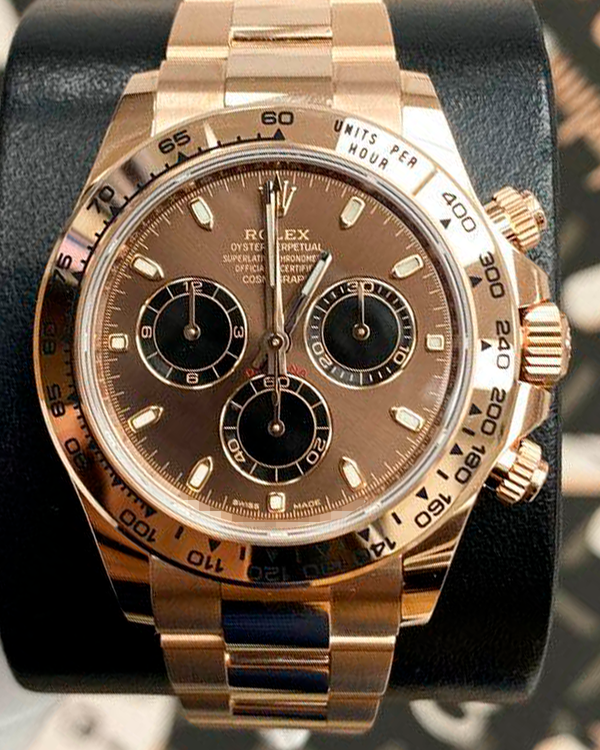 Rolex Cosmograph Daytona 40MM Chocolate Dial Rose Gold Oyster Bracelet (116505)