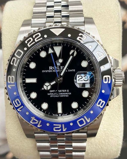 Rolex GMT-Master II "Batgirl" 40MM Black Dial Jubilee Bracelet (126710BLNR)