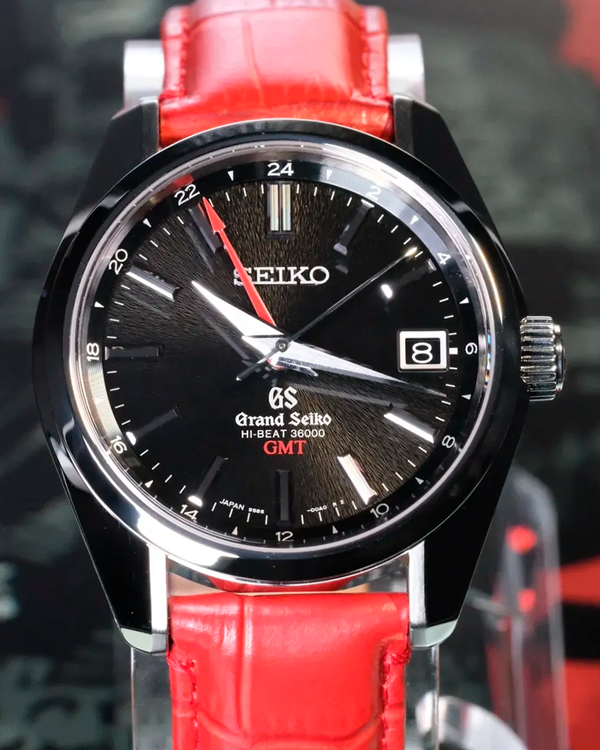 Grand Seiko Heritage GMT 40MM Black Dial Steel Bracelet (SBGJ003)