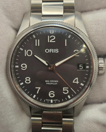 Oris ProPilot Big Crown Big Date 41MM Black Dial Steel Bracelet (01 751 7761 4063)