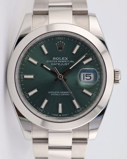 2026 Rolex Datejust 41MM Mint Green Dial Oyster Bracelet (126300)