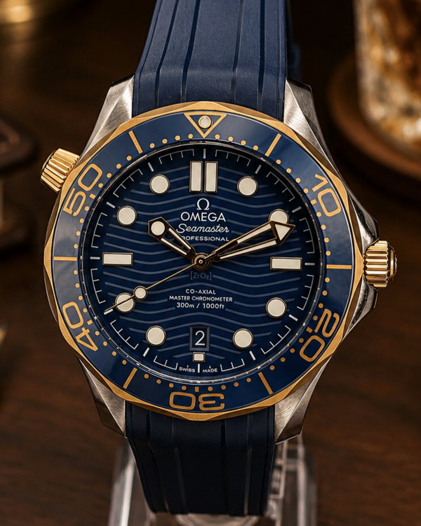 No Reserve - 2024 Omega Seamaster Diver 300M 42MM Blue Dial Rubber Strap (210.22.42.20.03.001)