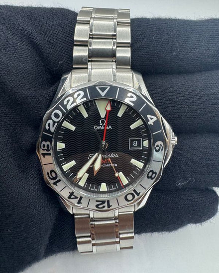 No Reserve - 2007 Omega Seamaster GMT 50th Anniversary 41MM Black Dial Steel Bracelet (2234.50.00)