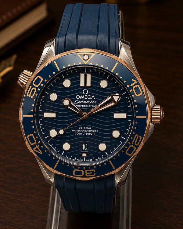 No Reserve - 2024 Omega Seamaster Diver 300M 42MM Blue Dial Rubber Strap (210.22.42.20.03.002)