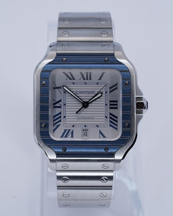 2025 Cartier Santos De Cartier 39.8MM Silver Dial Steel Bracelet (WSSA0047)